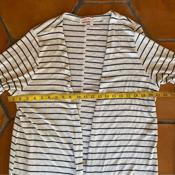 Fresh Produce Womens Sweater XL Moonlight Blue Seabrook Striped Cardigan Stretch - Picture 8 of 8